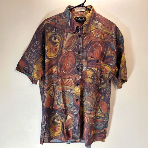 Guy Laroche Other - Guy Laroche Paris Multicolor Abstract Men's Shirt - Size Lg